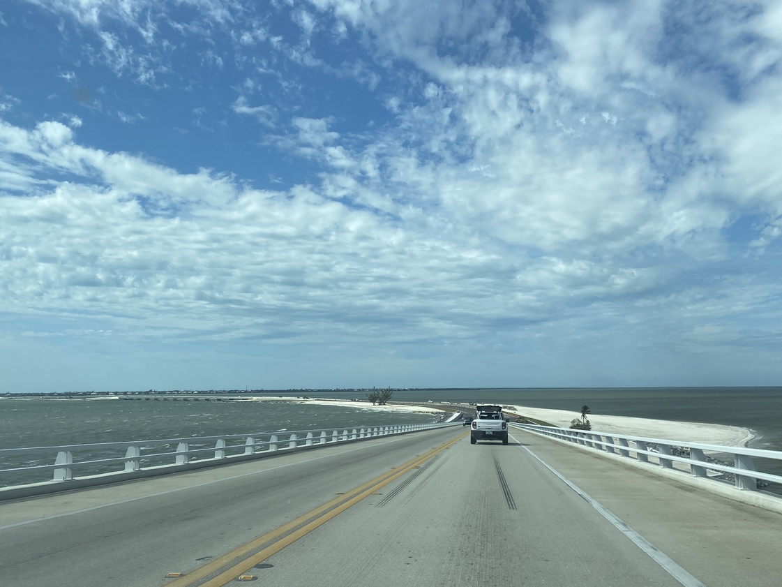 The Sanibel Causeway is open but traffic can be heavy due to
      ongoing construction and repairs.