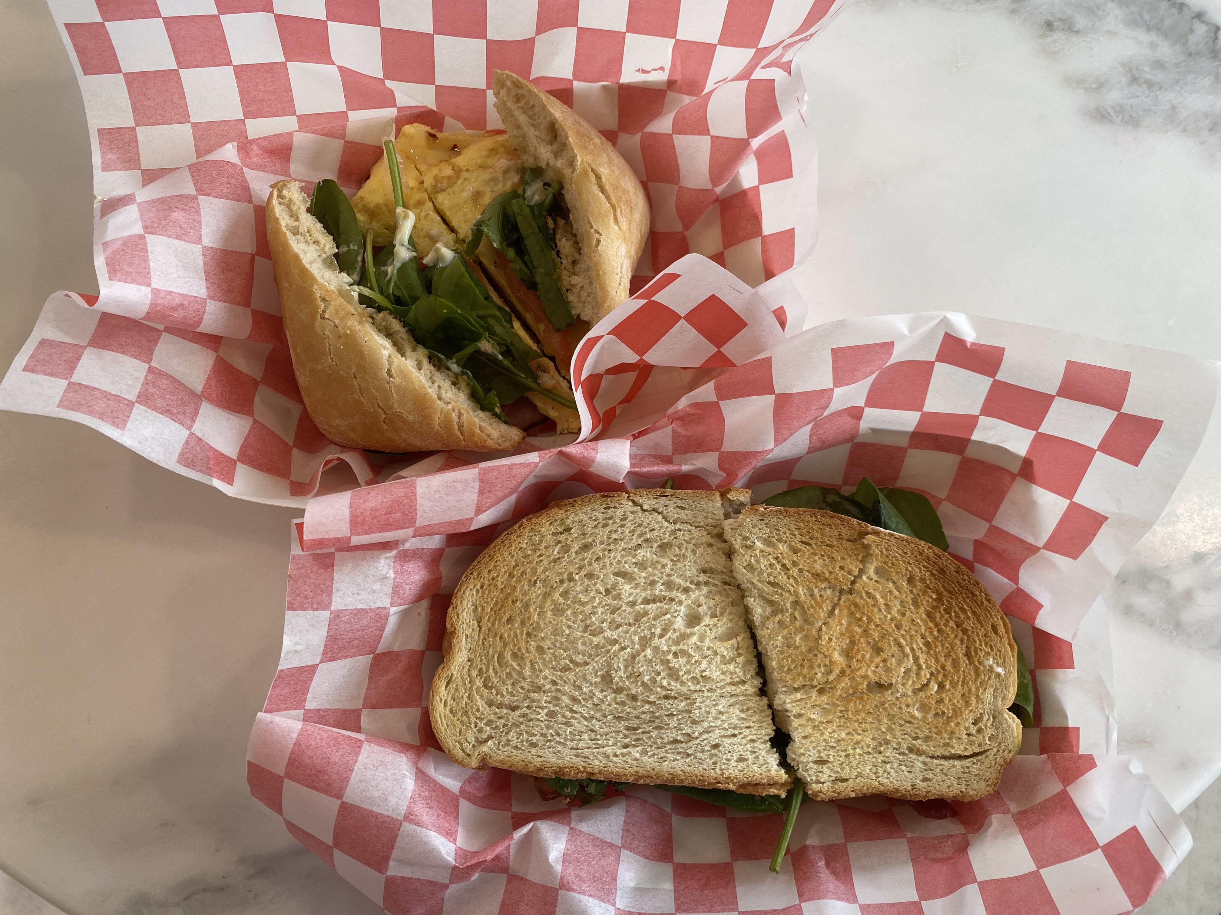 Boop's Ice Cream has hot sandwiches.