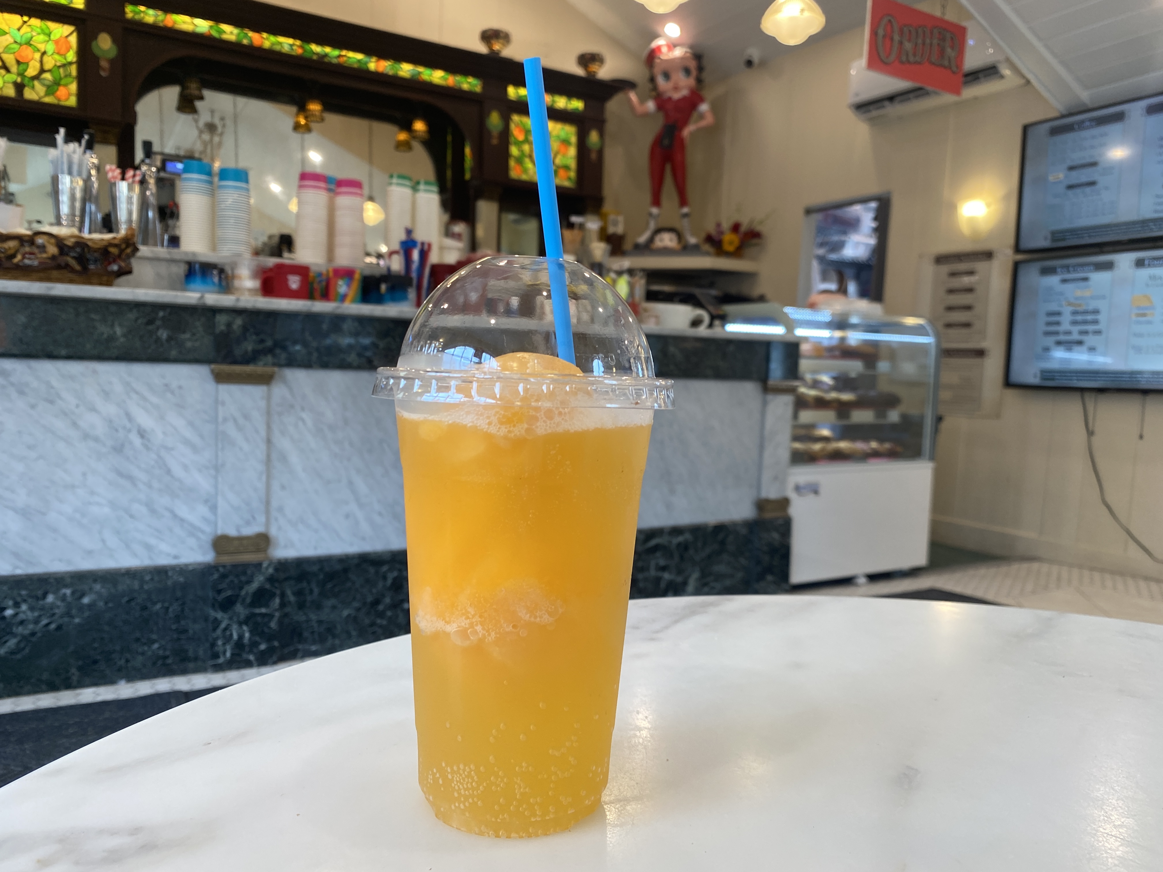 A home-made orange soda float is just the best thing ever.