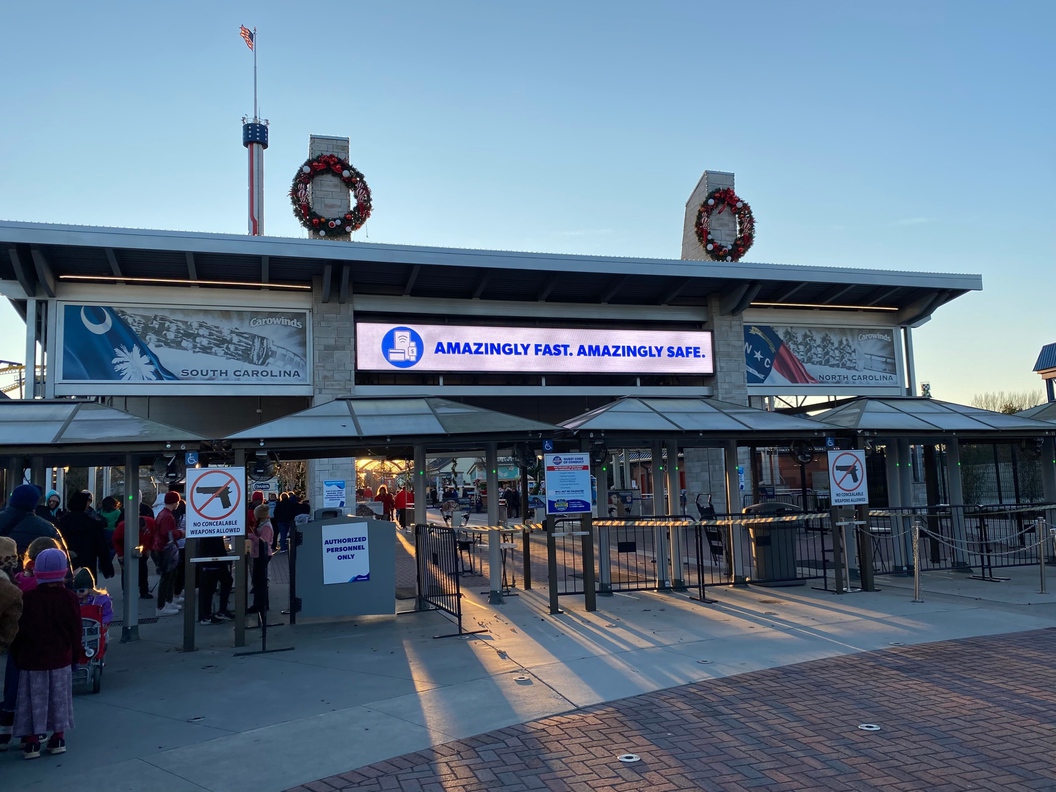 This is the security entrance at the North Carolina/South Carolina front gate.