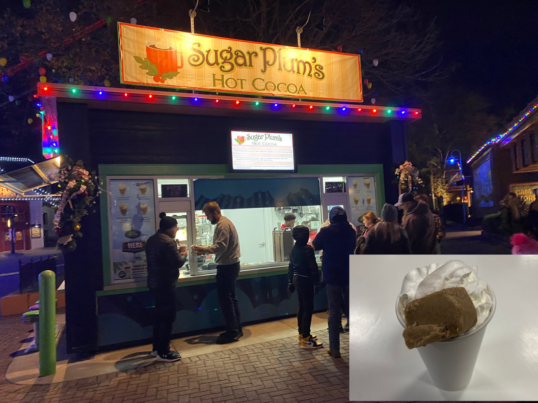 People line up outside Sugar Plum's hot cocoa to get gourmet hot cocoa.