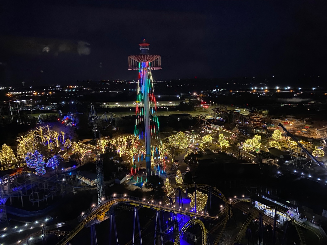 What an incredible view of Windseeker from the cabin of Carolina Skytower at 262 feet (80 m).