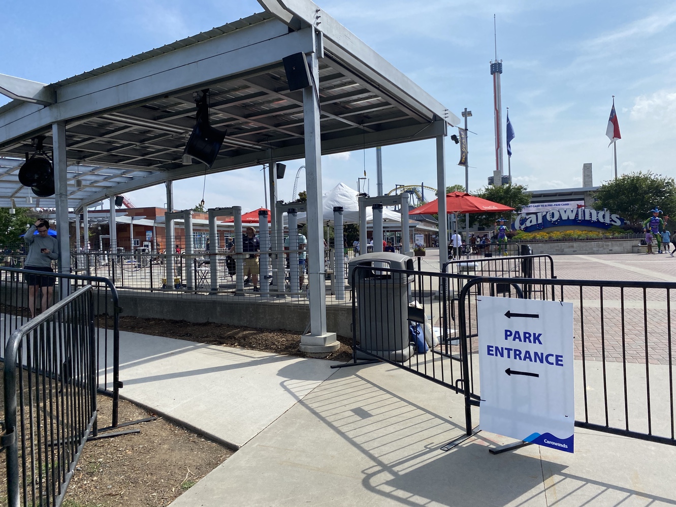 This
      is one of the security queues to get into Carowinds.