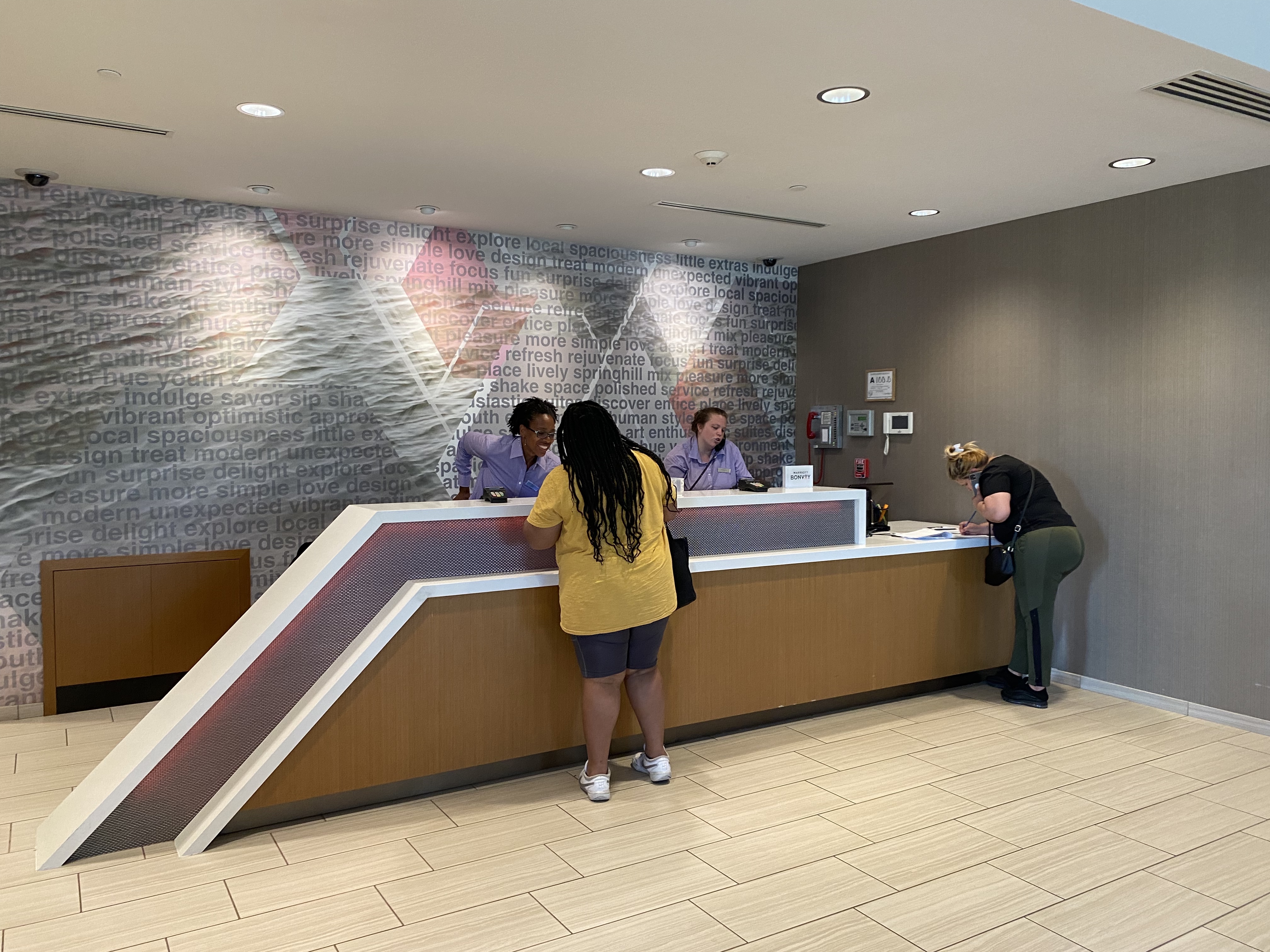 This is the front
      desk at SpringHill Suites.