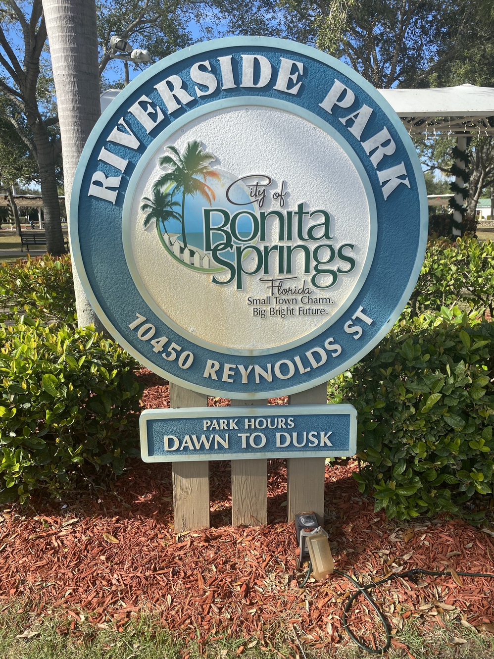 This is the sign at Riverside Park at Reynolds Street.