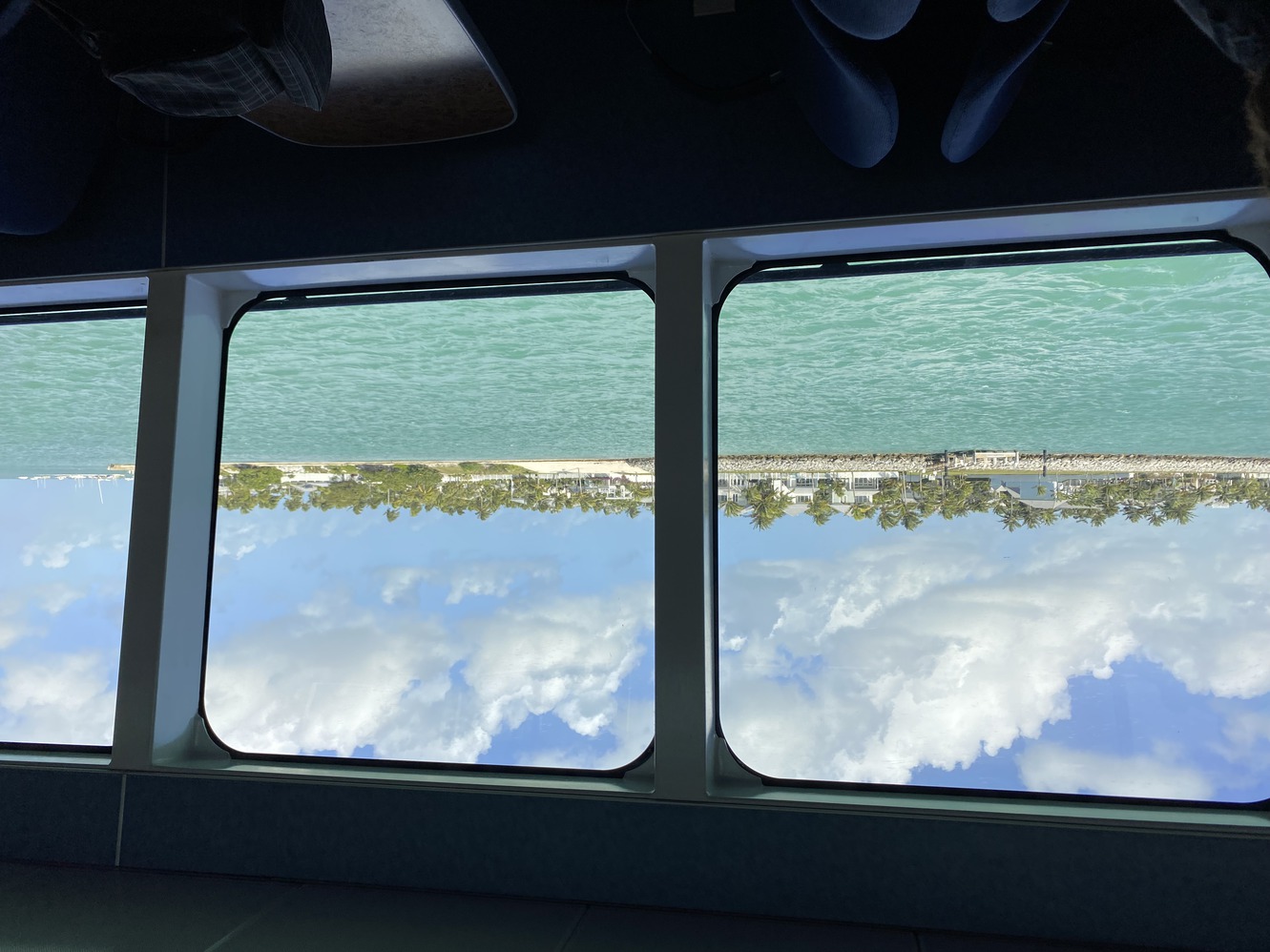 Key West comes into view on the bottom deck.