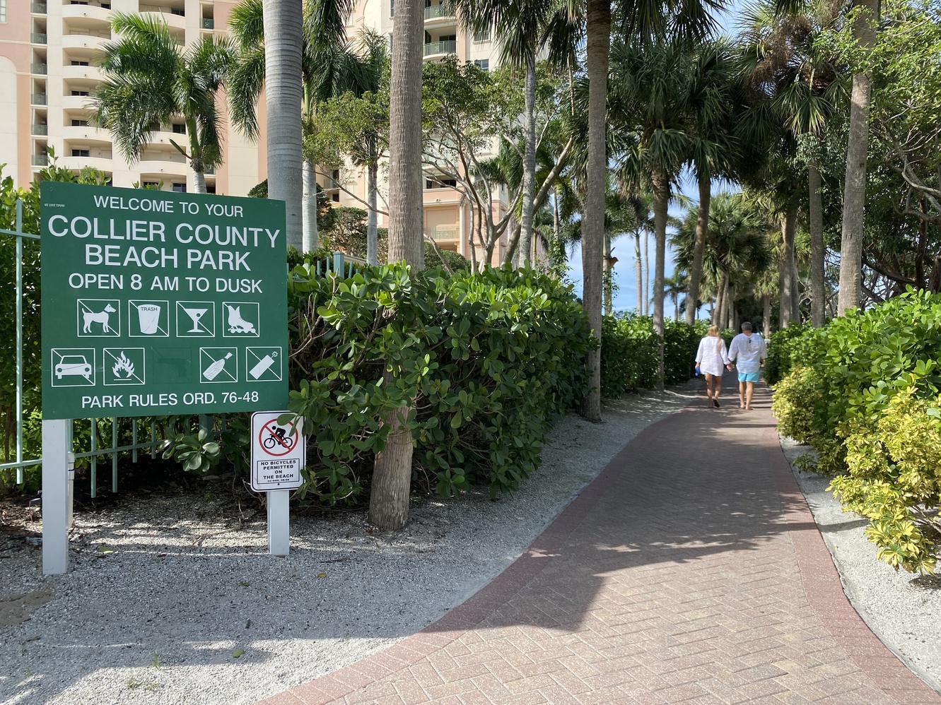 The walkway to South Beach is almost as pretty as the beach
      itself.