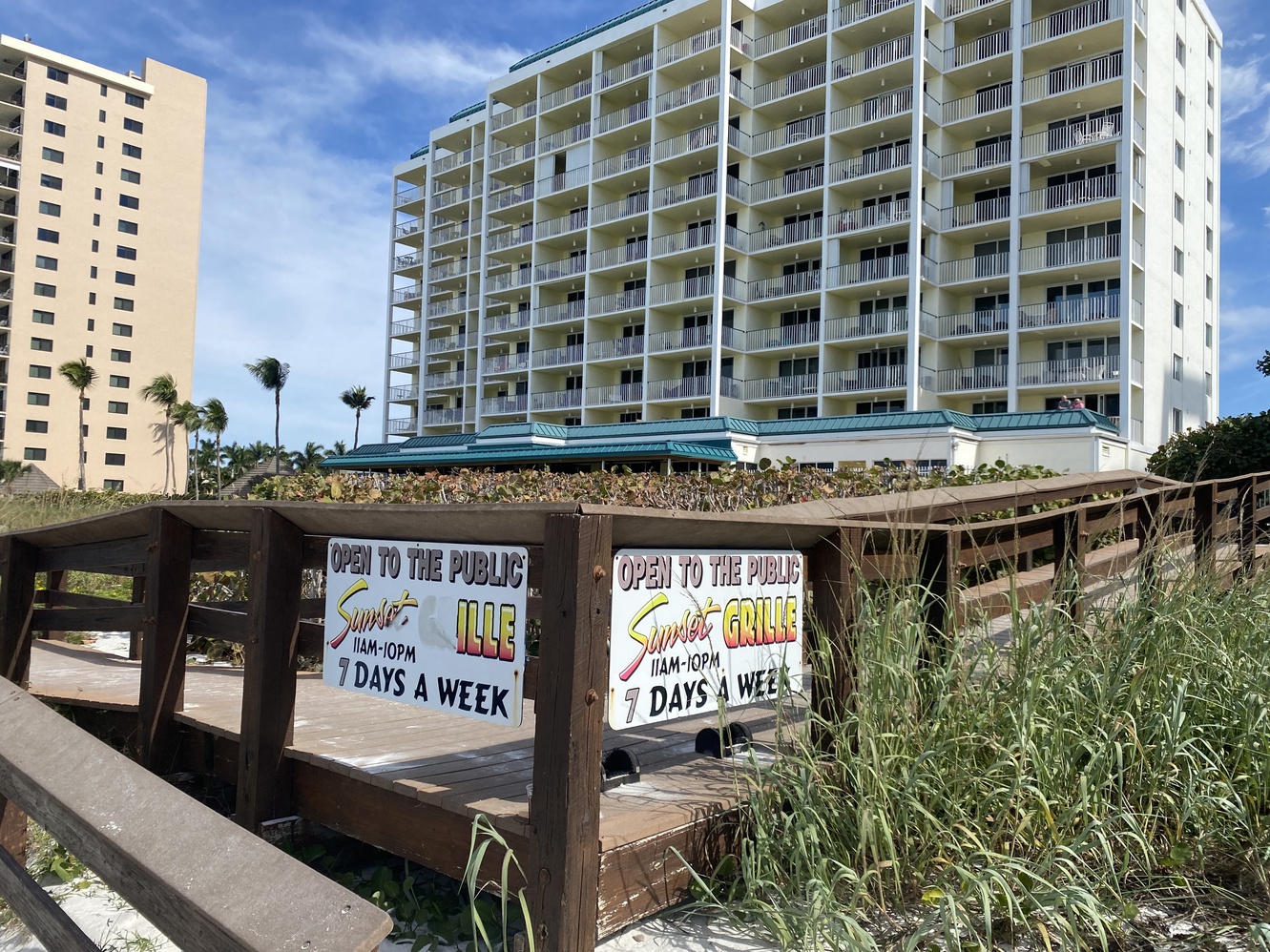 This is the Boardwalk for the Sunset Grille at South Beach.