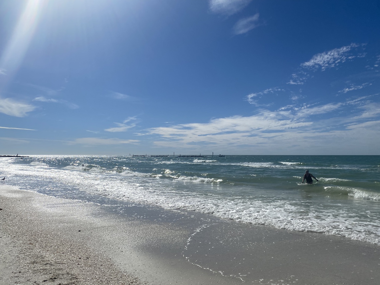 It's beautiful right now, but clouds are coming in from the
      southwest.