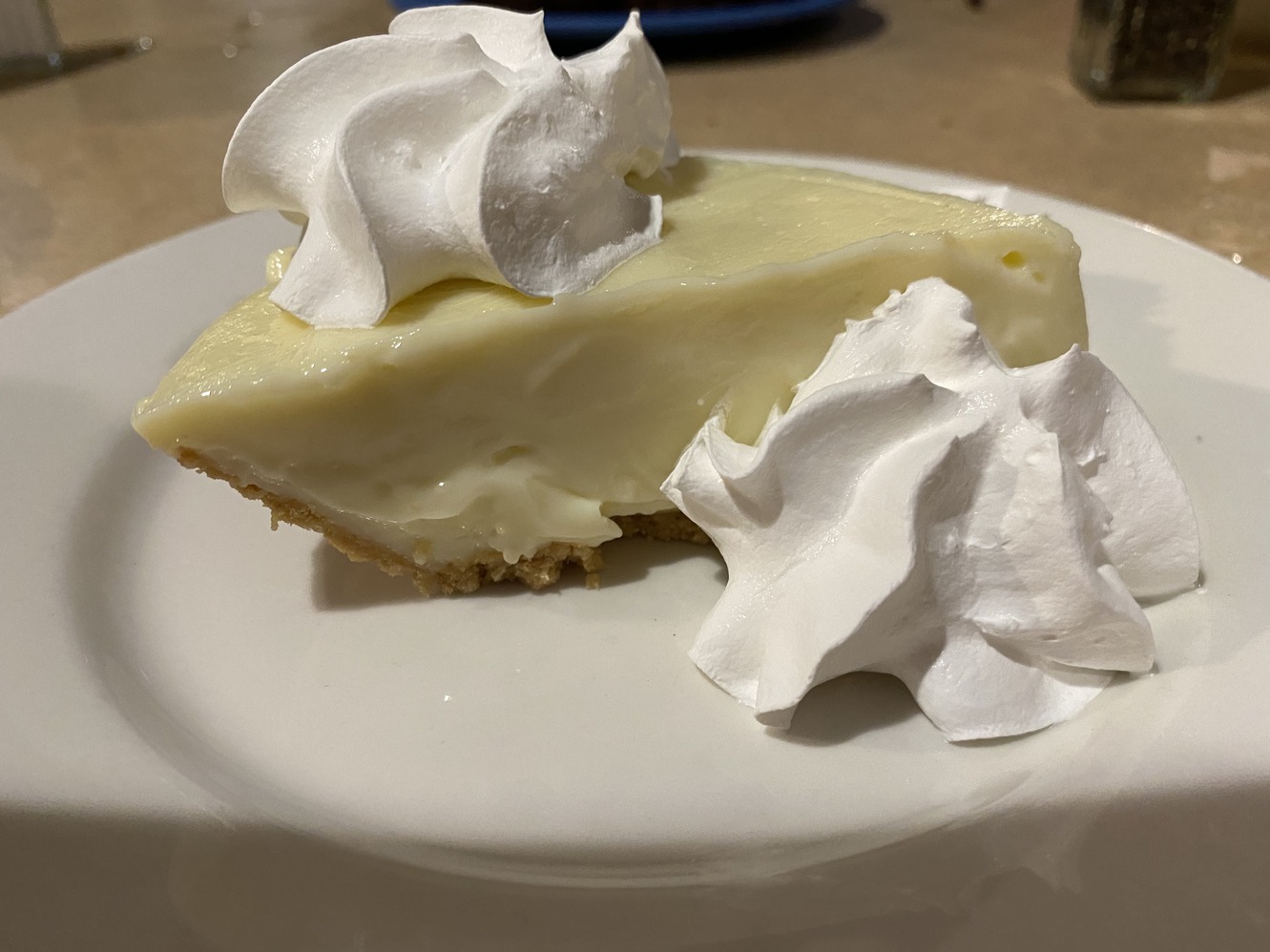 Key Lime
            Pie for dessert.