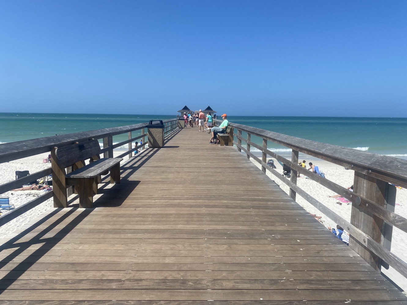 The Naples Pier looks out into the Gulf.