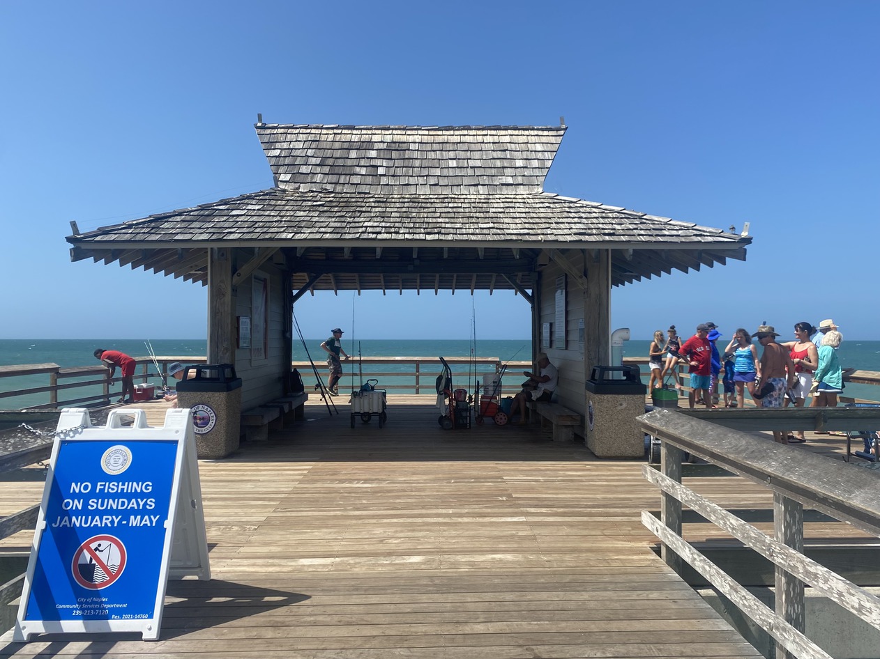 The tail end of Naples Pier.