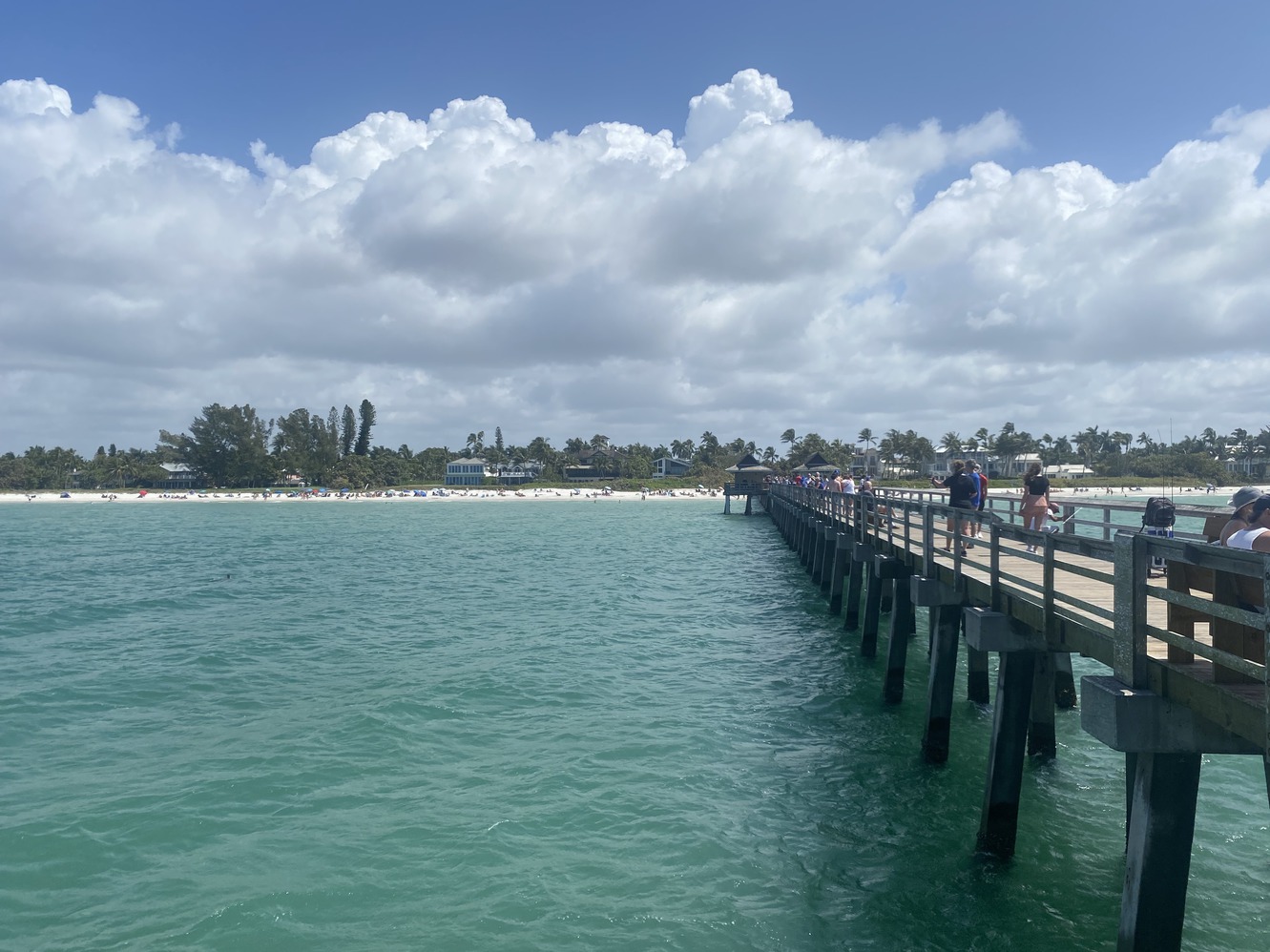 Looking back at Naples shore.