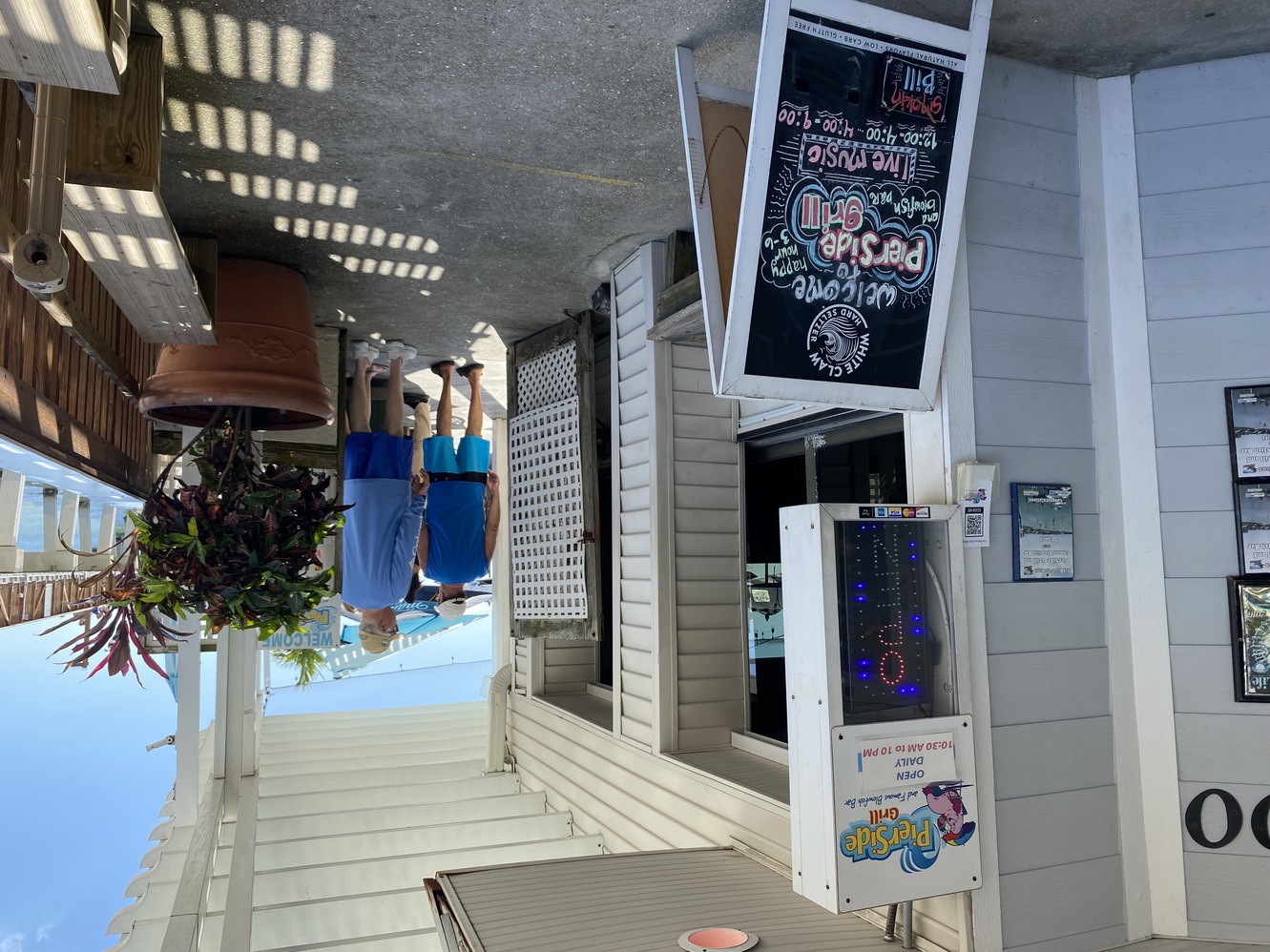 PierSide Grill and Blowfish Bar entrance at lunchtime.