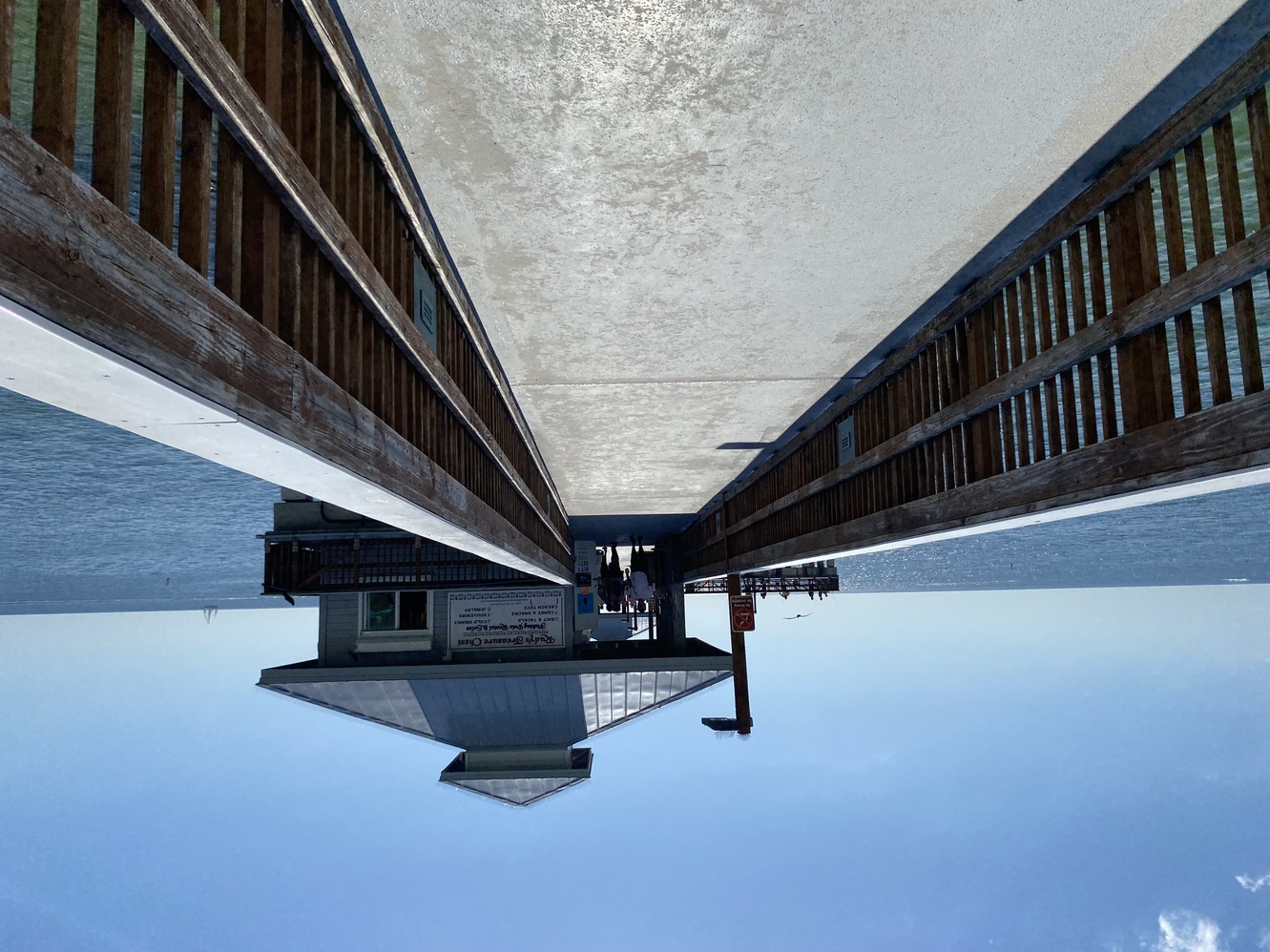 Walking along the Fishing Pier.