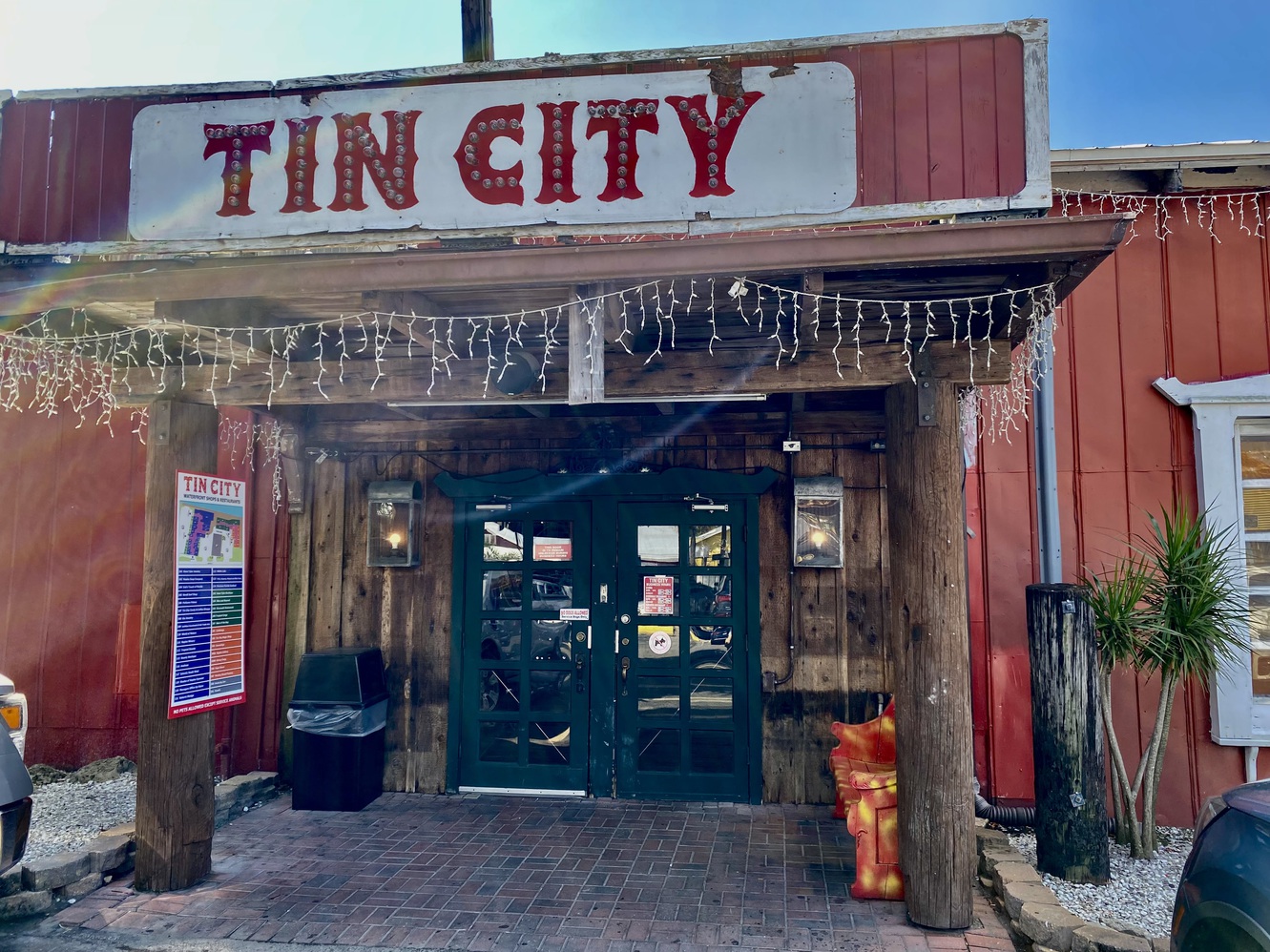 This is an entrance to Tin City near the Magic Shop.