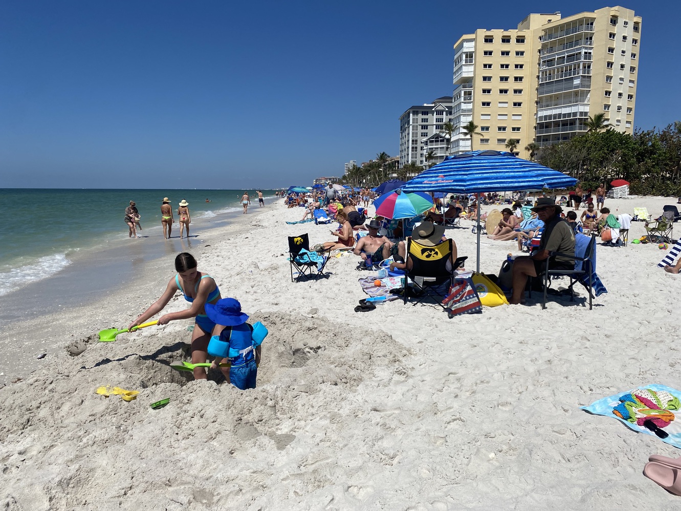 The sand at Vandy
      Beach is wonderful, white sand.